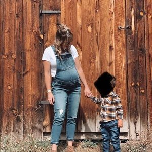 Mother hood maternity denim overalls